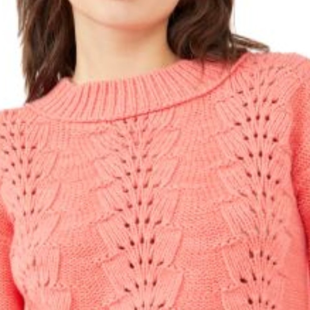 FREE PEOPLE Bell Song Cotton Blend Sweater, LYRA REEF - Picture 3 of 4